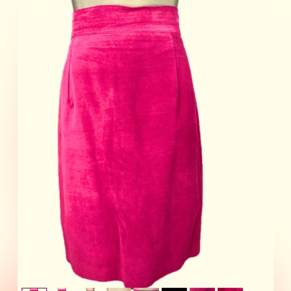 🇨🇦***Vintage Danier Vibrant Pink Pencil Skirt / Made In Canada